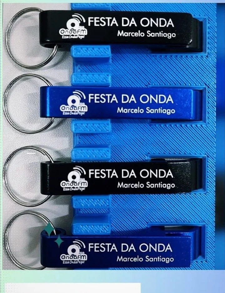 Chaveiros abridores personalizados em alumínio