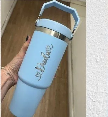 Copo térmico personalizado, gravação Dudas